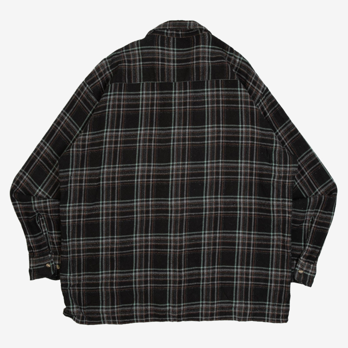 MEN'S VINTAGE 1990S WOOL STYLE CHECKED SHIRT - X-LARGE