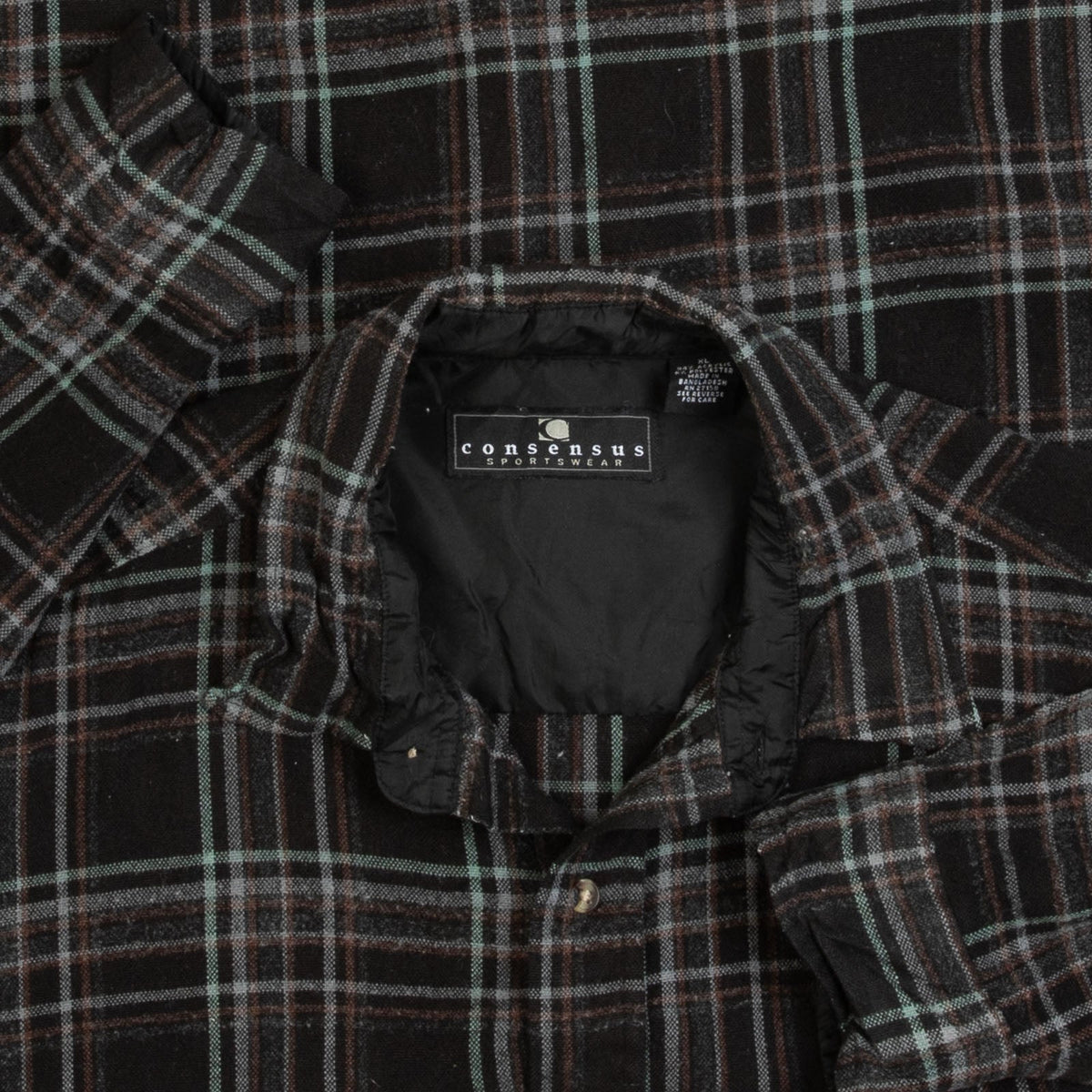 MEN'S VINTAGE 1990S WOOL STYLE CHECKED SHIRT - X-LARGE