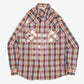 MEN'S VINTAGE 1990S CHECKED WESTERN RODEO SHIRT - LARGE