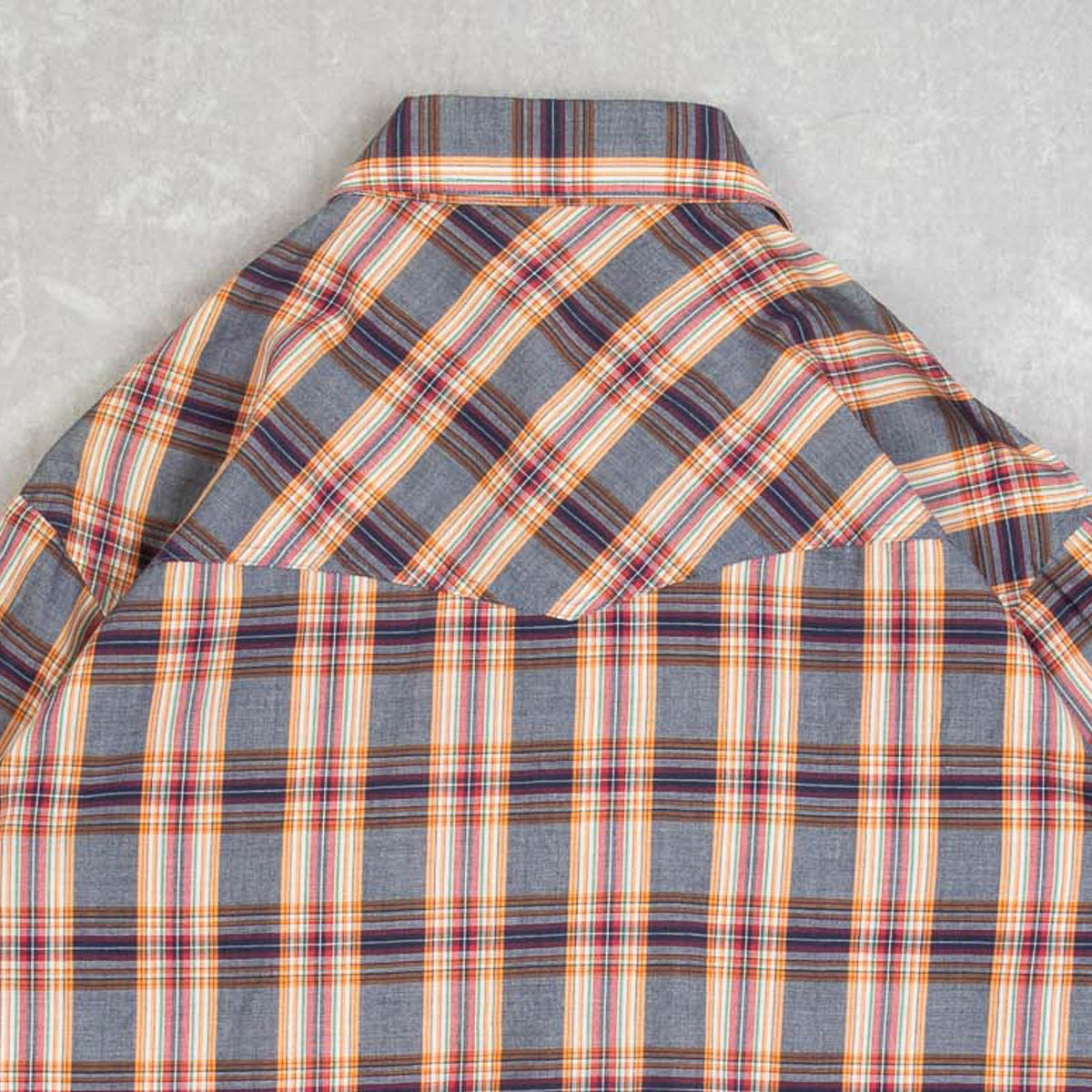 MEN'S VINTAGE 1990S CHECKED WESTERN RODEO SHIRT - LARGE