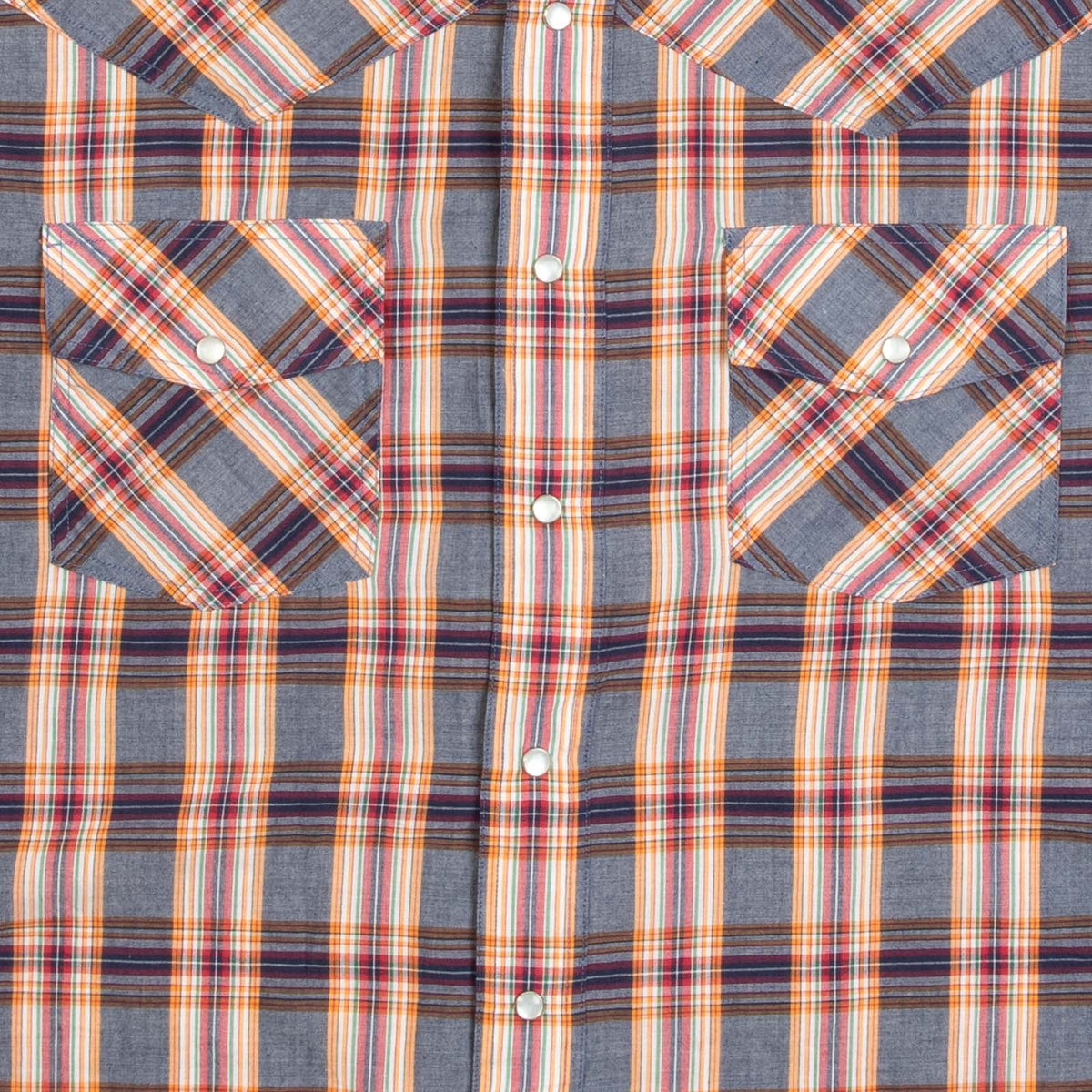 MEN'S VINTAGE 1990S CHECKED WESTERN RODEO SHIRT - LARGE