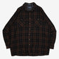MEN'S VINTAGE WOOL STYLE CHECKED SHIRT - X-LARGE