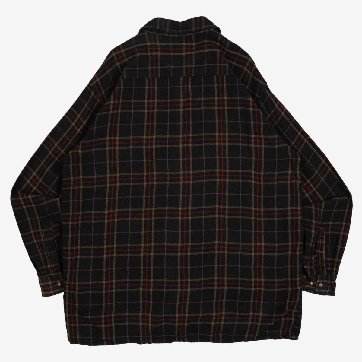 MEN'S VINTAGE WOOL STYLE CHECKED SHIRT - X-LARGE