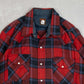 MEN'S VINTAGE 1990S CHECKED WESTERN SHIRT - LARGE