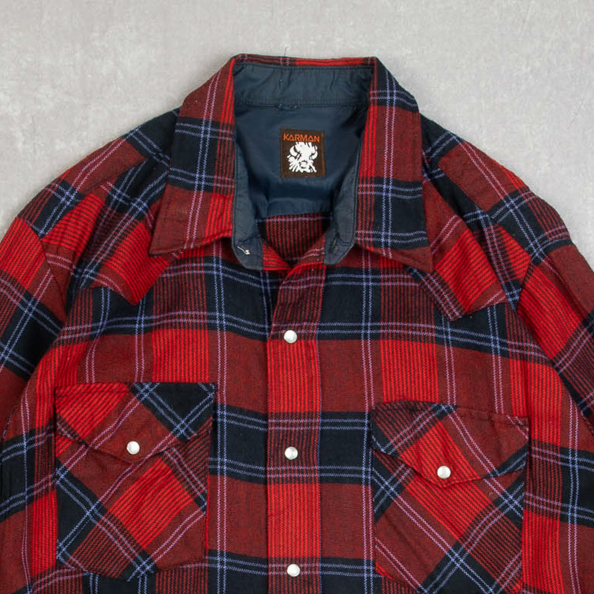 MEN'S VINTAGE 1990S CHECKED WESTERN SHIRT - LARGE
