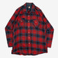 MEN'S VINTAGE 1990S CHECKED WESTERN SHIRT - LARGE
