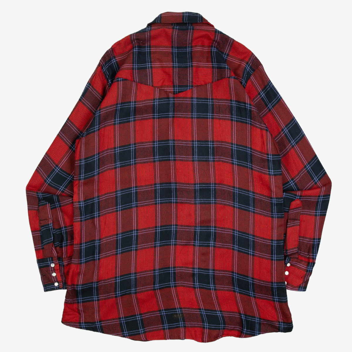 MEN'S VINTAGE 1990S CHECKED WESTERN SHIRT - LARGE