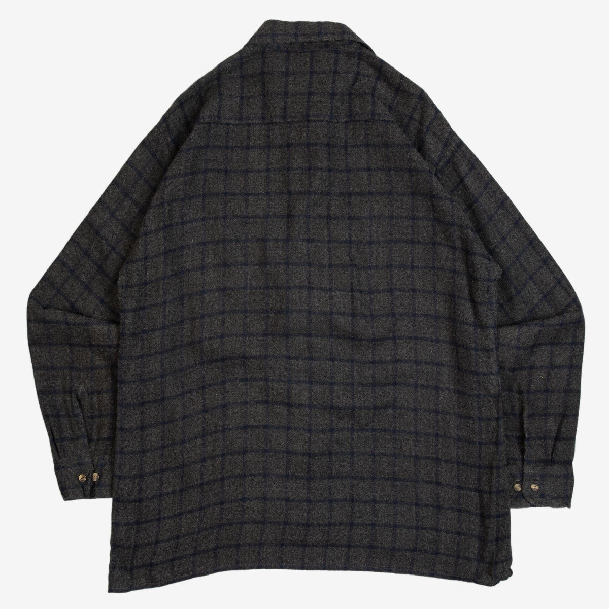 MEN'S VINTAGE CHECKED WOOL STYLE SHIRT - LARGE