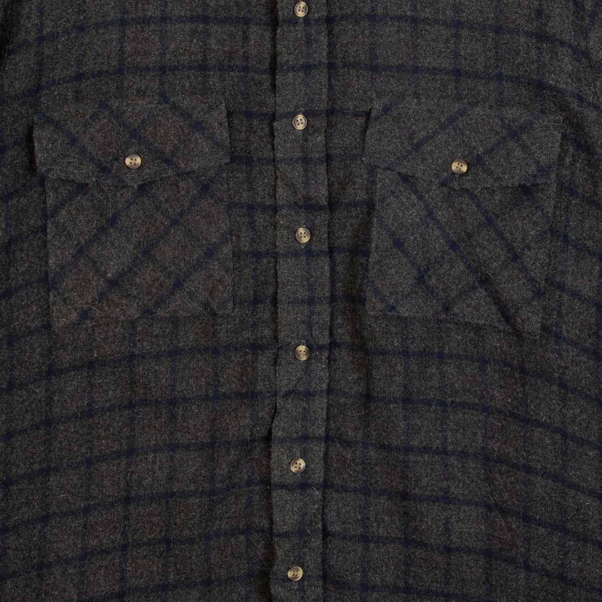 MEN'S VINTAGE CHECKED WOOL STYLE SHIRT - LARGE
