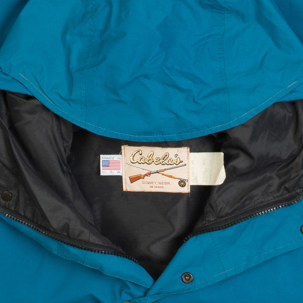 MEN'S VINTAGE 1980S GORETEX HOODED FULL ZIP JACKET - X-LARGE
