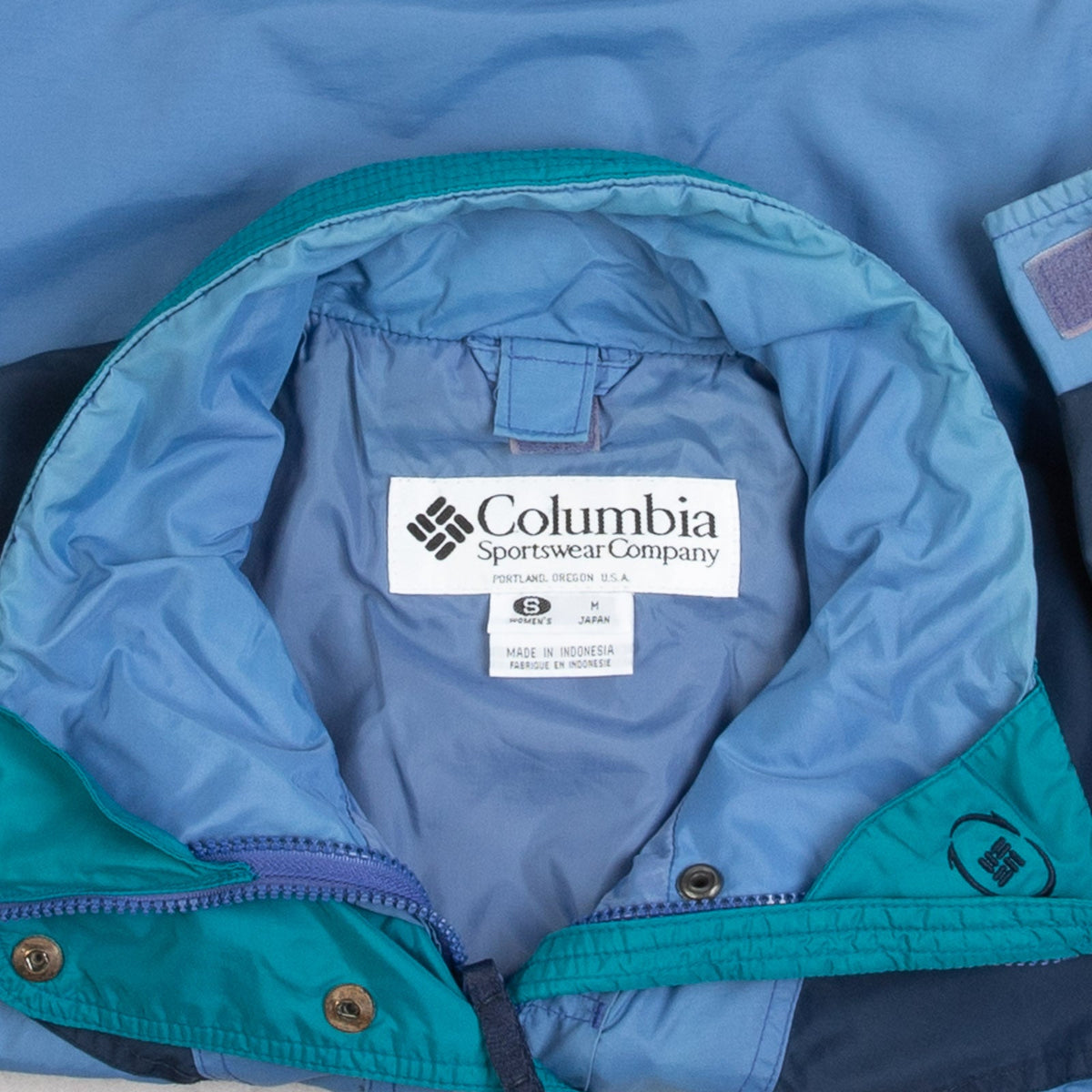 WOMEN'S VINTAGE 1990S COLUMBIA COLOUR BLOCK JACKET - SMALL