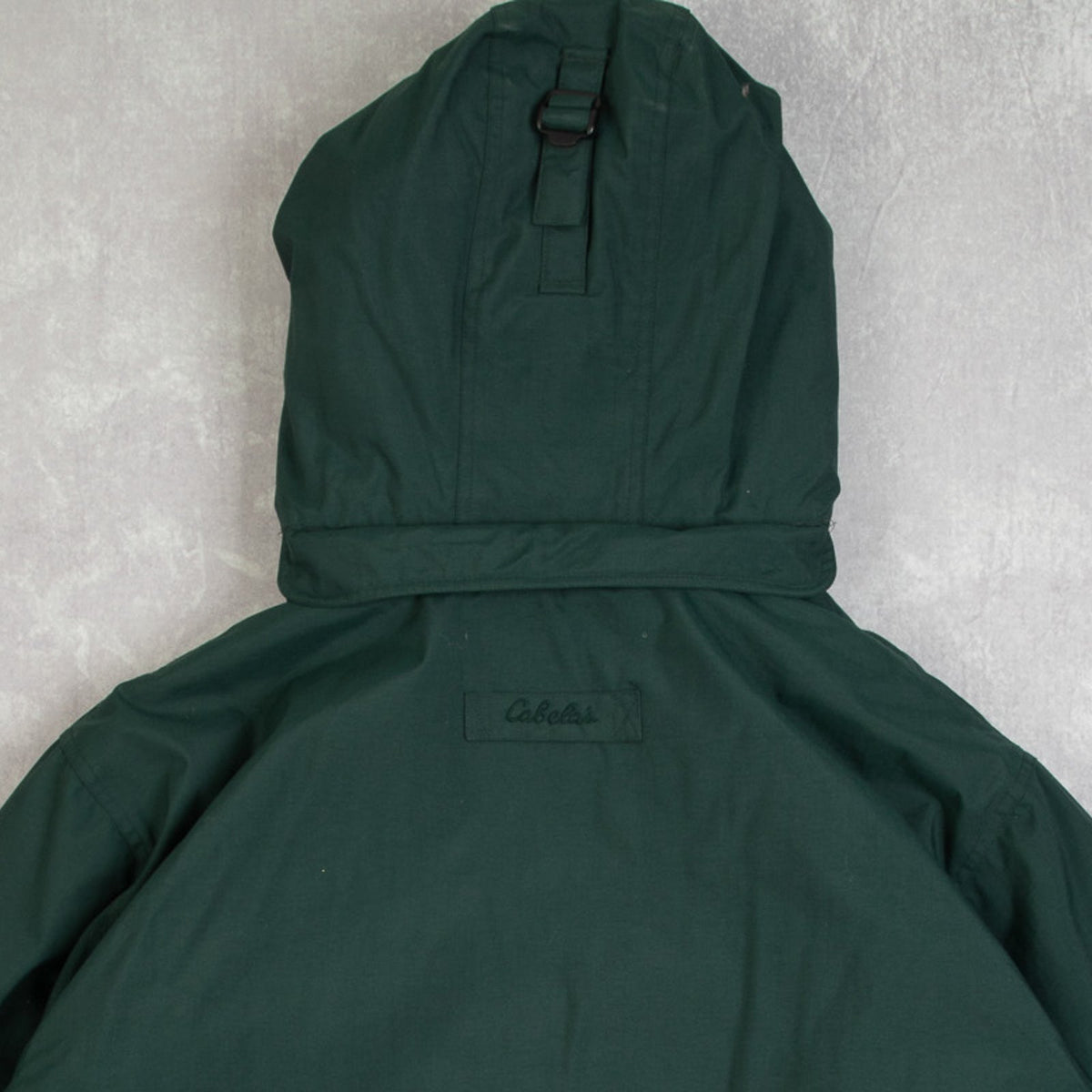 MEN'S VINTAGE 1990S HOODED FULL ZIP PARKA JACKET - LARGE
