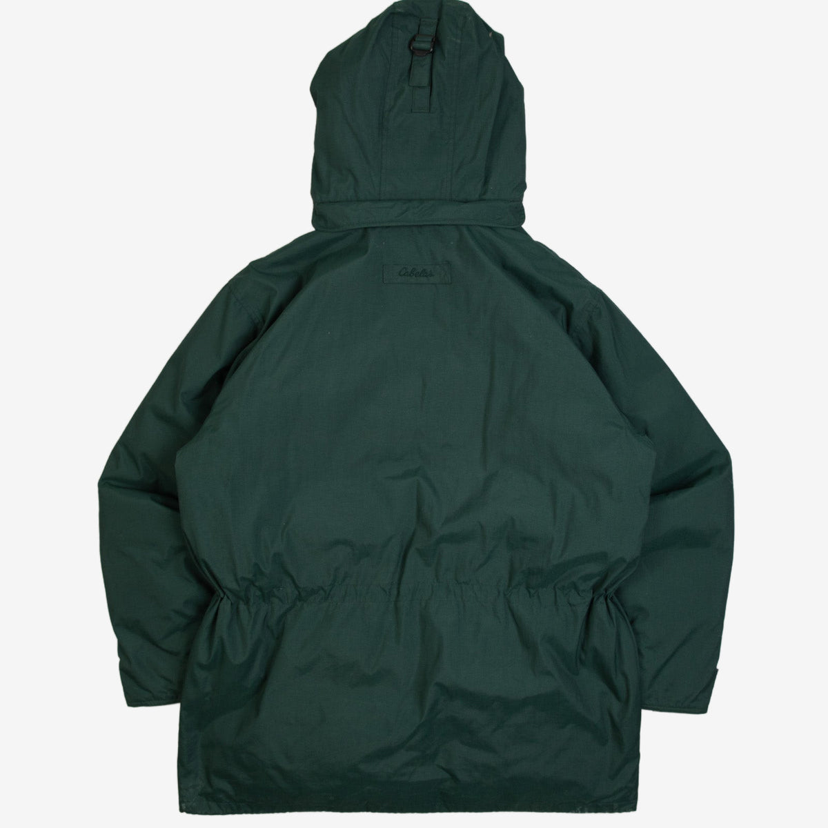 MEN'S VINTAGE 1990S HOODED FULL ZIP PARKA JACKET - LARGE