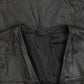 MEN'S VINTAGE 1990S LEATHER UTILITY VEST JACKET - SMALL