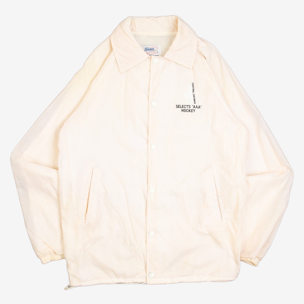 MEN'S VINTAGE 1980S ONTARIO HOCKEY COACH JACKET - SMALL