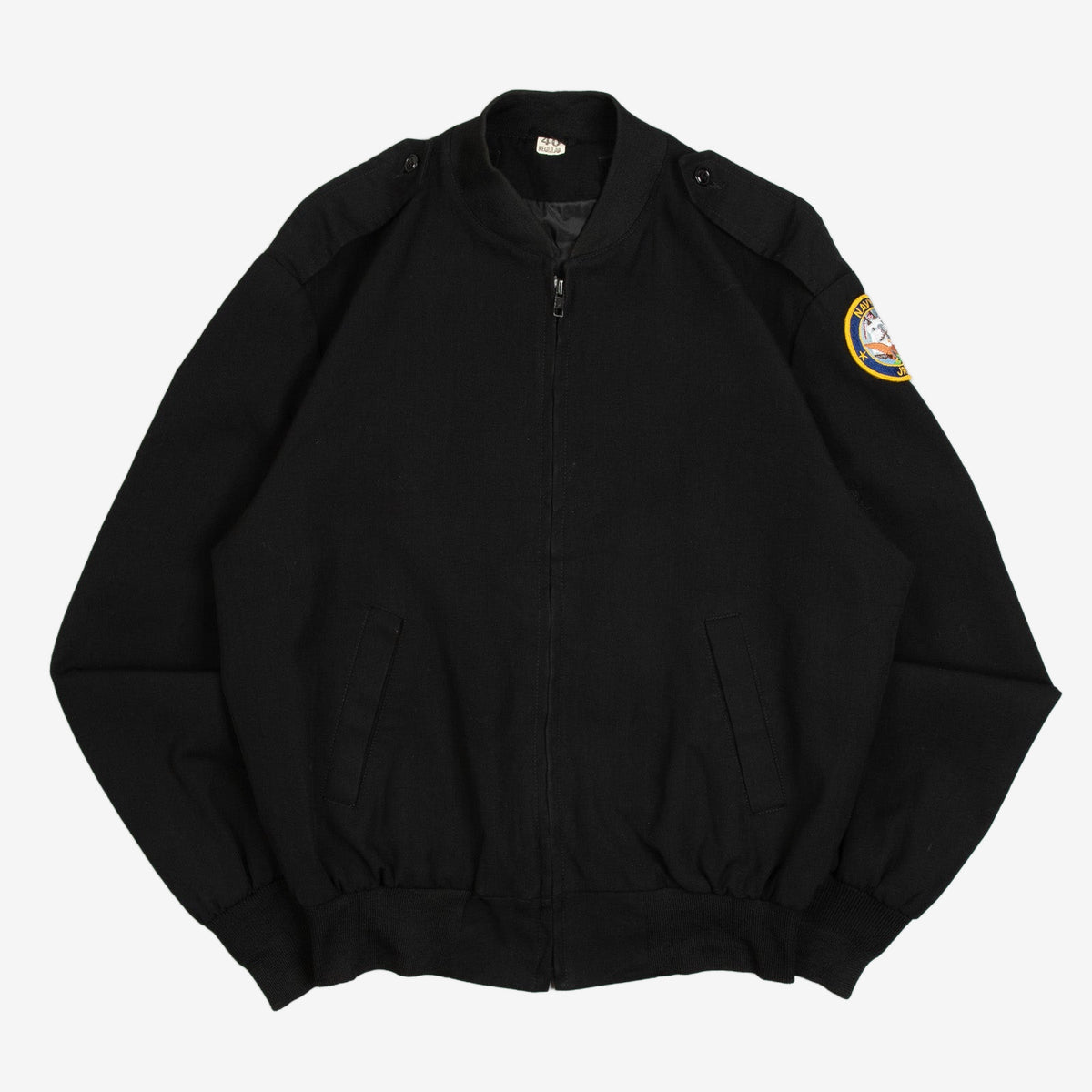 MEN'S VINTAGE 1980S NAVY WORKWEAR BOMBER JACKET - MEDIUM