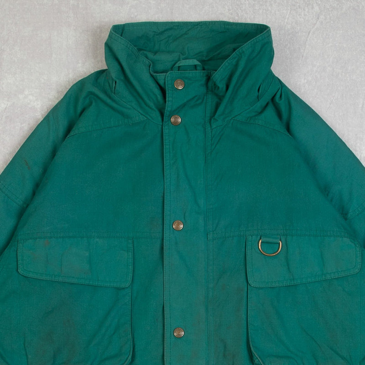 MEN'S VINTAGE 1990S EDDIE BAUER FULL ZIP PARKA JACKET - LARGE