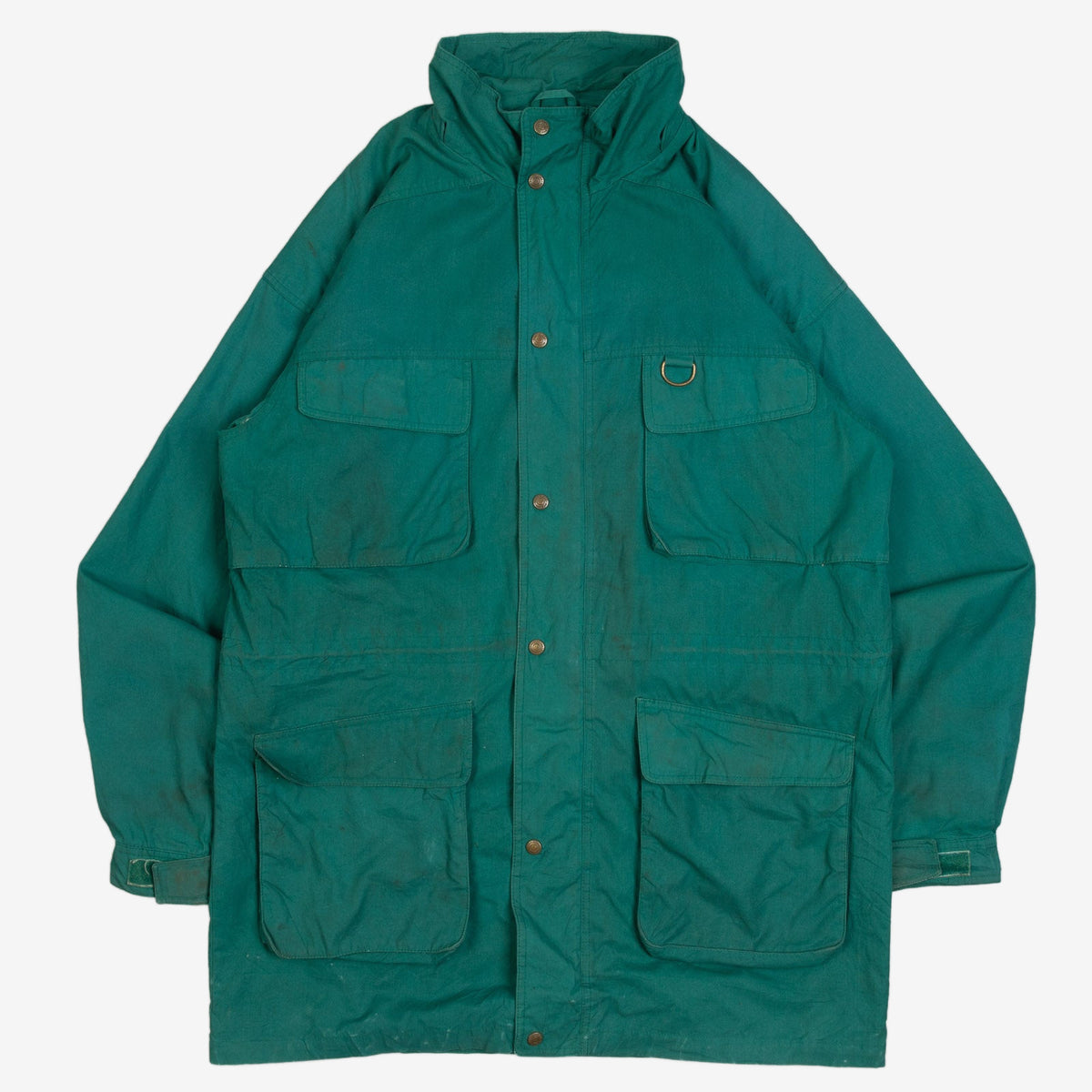 MEN'S VINTAGE 1990S EDDIE BAUER FULL ZIP PARKA JACKET - LARGE