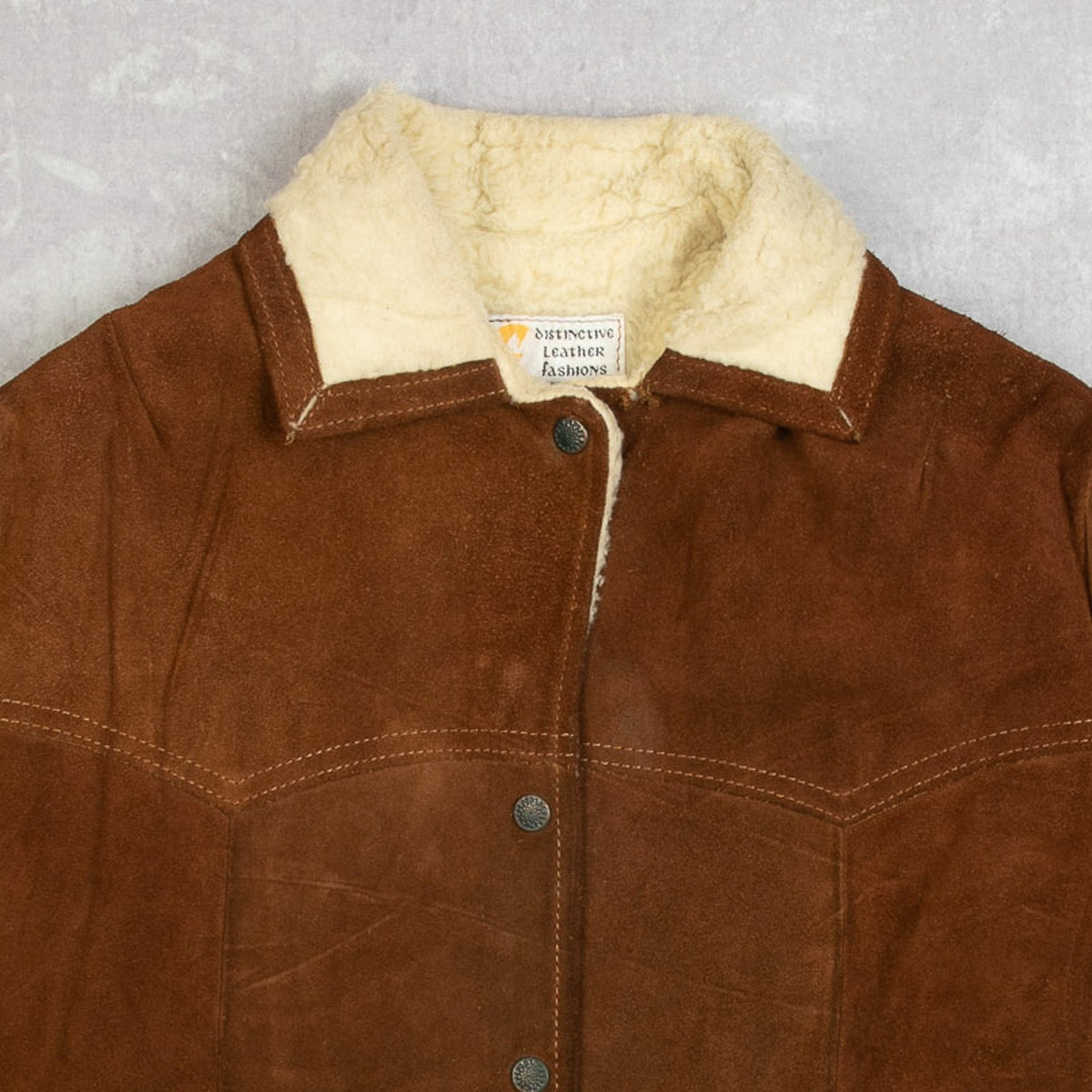 WOMEN'S VINTAGE 1990S SUEDE FLEECE LINED WESTERN JACKET - MEDIUM