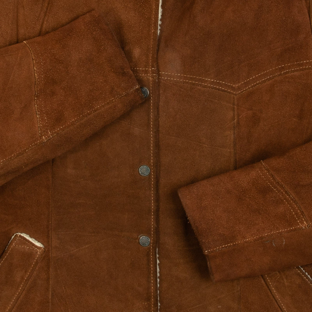 WOMEN'S VINTAGE 1990S SUEDE FLEECE LINED WESTERN JACKET - MEDIUM