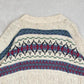 MEN'S VINTAGE 1980S STRUCTURED PATTERNED KNITTED JUMPER - X-LARGE