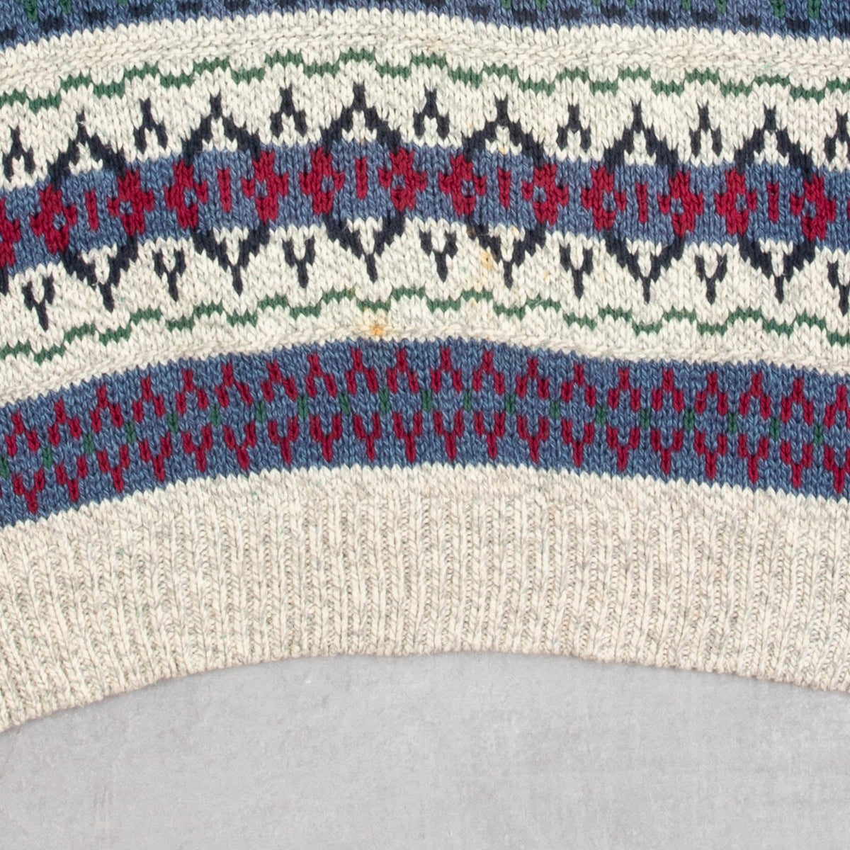 MEN'S VINTAGE 1980S STRUCTURED PATTERNED KNITTED JUMPER - X-LARGE