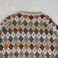 MEN'S VINTAGE 1990S ARGYLE PATTERNED KNITTED JUMPER - XX-LARGE