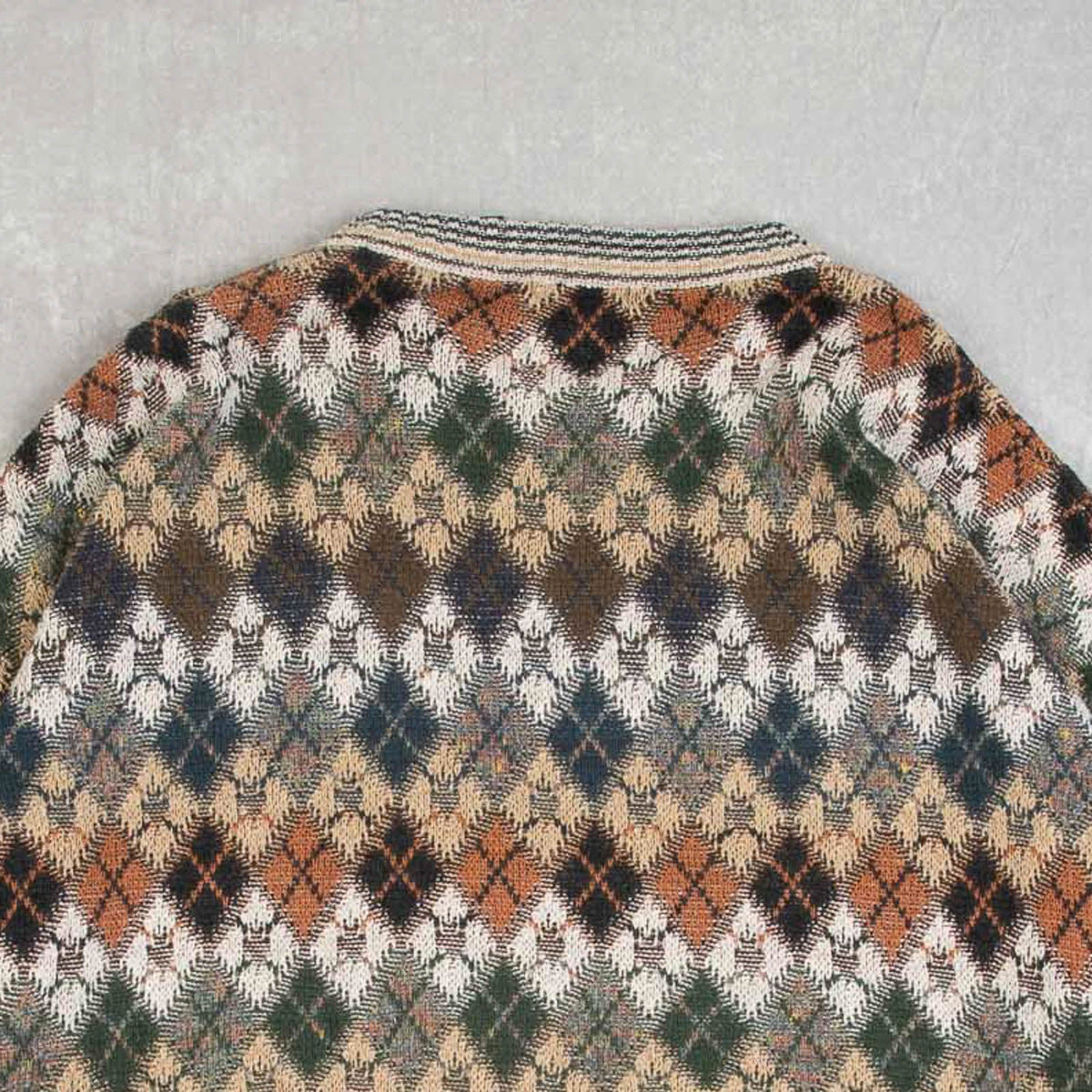 MEN'S VINTAGE 1990S ARGYLE PATTERNED KNITTED JUMPER - XX-LARGE