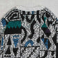 MEN'S VINTAGE 1990S PATTERNED KNITTED JUMPER - LARGE