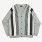 MEN'S VINTAGE 1990S STRIPED STRUCTURED KNITTED CARDIGAN - LARGE