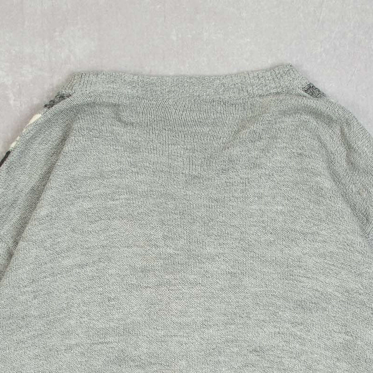MEN'S VINTAGE 1990S STRIPED STRUCTURED KNITTED CARDIGAN - LARGE