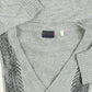 MEN'S VINTAGE 1990S STRIPED STRUCTURED KNITTED CARDIGAN - LARGE