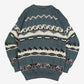 MEN'S VINTAGE 1990S STRUCTURED PATTERNED KNITTED JUMPER - MEDIUM