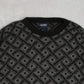 MEN'S VINTAGE 1990S PATTERNED KNITTED JUMPER - X-LARGE