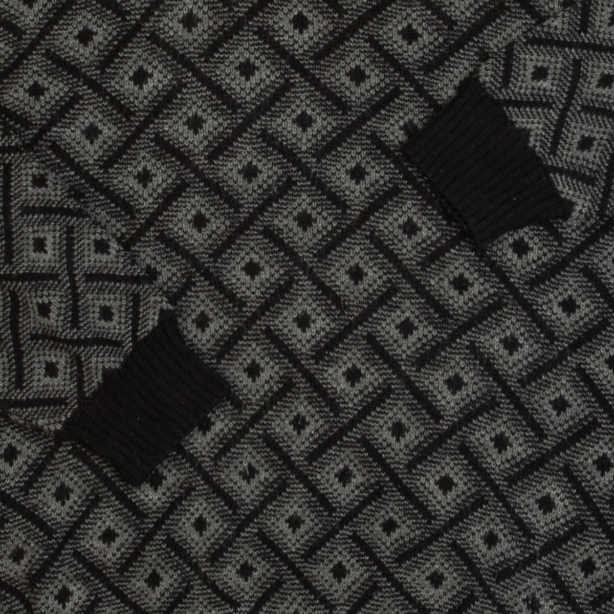 MEN'S VINTAGE 1990S PATTERNED KNITTED JUMPER - X-LARGE
