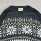 MEN'S VINTAGE 1980S STRUCTURED PATTERNED KNITTED JUMPER - LARGE