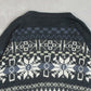 MEN'S VINTAGE 1980S STRUCTURED PATTERNED KNITTED JUMPER - LARGE