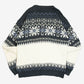 MEN'S VINTAGE 1980S STRUCTURED PATTERNED KNITTED JUMPER - LARGE