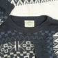 MEN'S VINTAGE 1980S STRUCTURED PATTERNED KNITTED JUMPER - LARGE