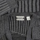 MEN'S VINTAGE 1990S LEATHER PATCH RIBBED KNITTED CARDIGAN - MEDIUM