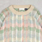 MEN'S VINTAGE 1990S STRUCTURED CHECKED PATTERNED KNITTED JUMPER - MEDIUM