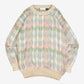 MEN'S VINTAGE 1990S STRUCTURED CHECKED PATTERNED KNITTED JUMPER - MEDIUM