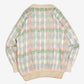 MEN'S VINTAGE 1990S STRUCTURED CHECKED PATTERNED KNITTED JUMPER - MEDIUM