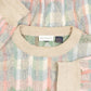 MEN'S VINTAGE 1990S STRUCTURED CHECKED PATTERNED KNITTED JUMPER - MEDIUM