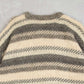 MEN'S VINTAGE 1980S STRIPED STRUCTURED ALPACA KNITTED JUMPER - MEDIUM