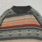 MEN'S VINTAGE 1980S STRIPED PATTERNED KNITTED JUMPER - MEDIUM