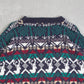 MEN'S VINTAGE 1990S PATTERNED KNITTED JUMPER - LARGE