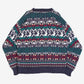 MEN'S VINTAGE 1990S PATTERNED KNITTED JUMPER - LARGE