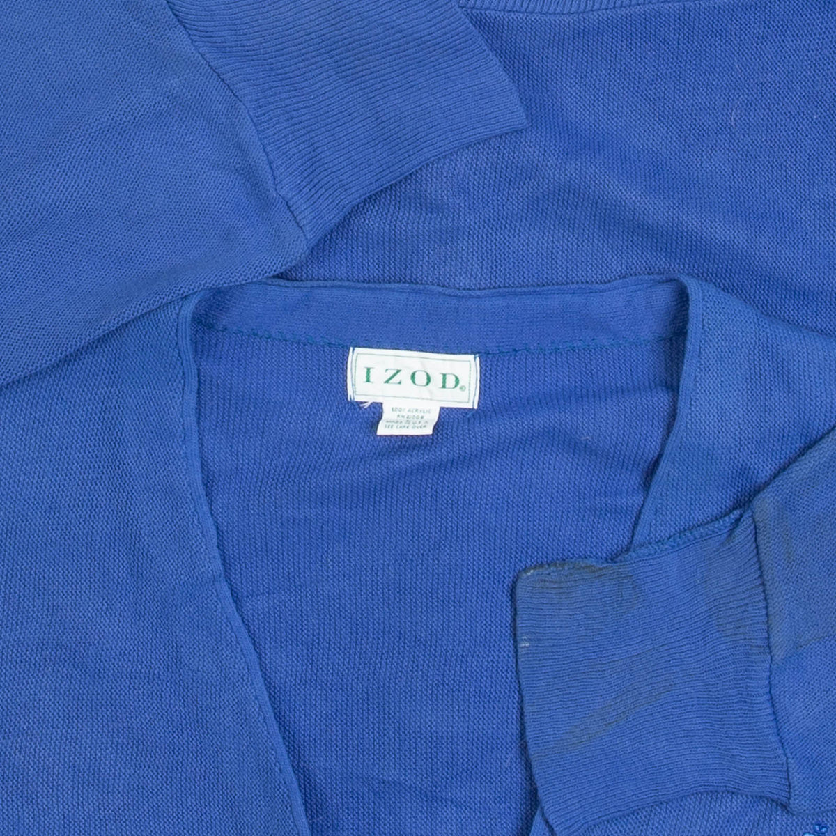 MEN'S VINTAGE 1990S IZOD KNITTED CARDIGAN - LARGE