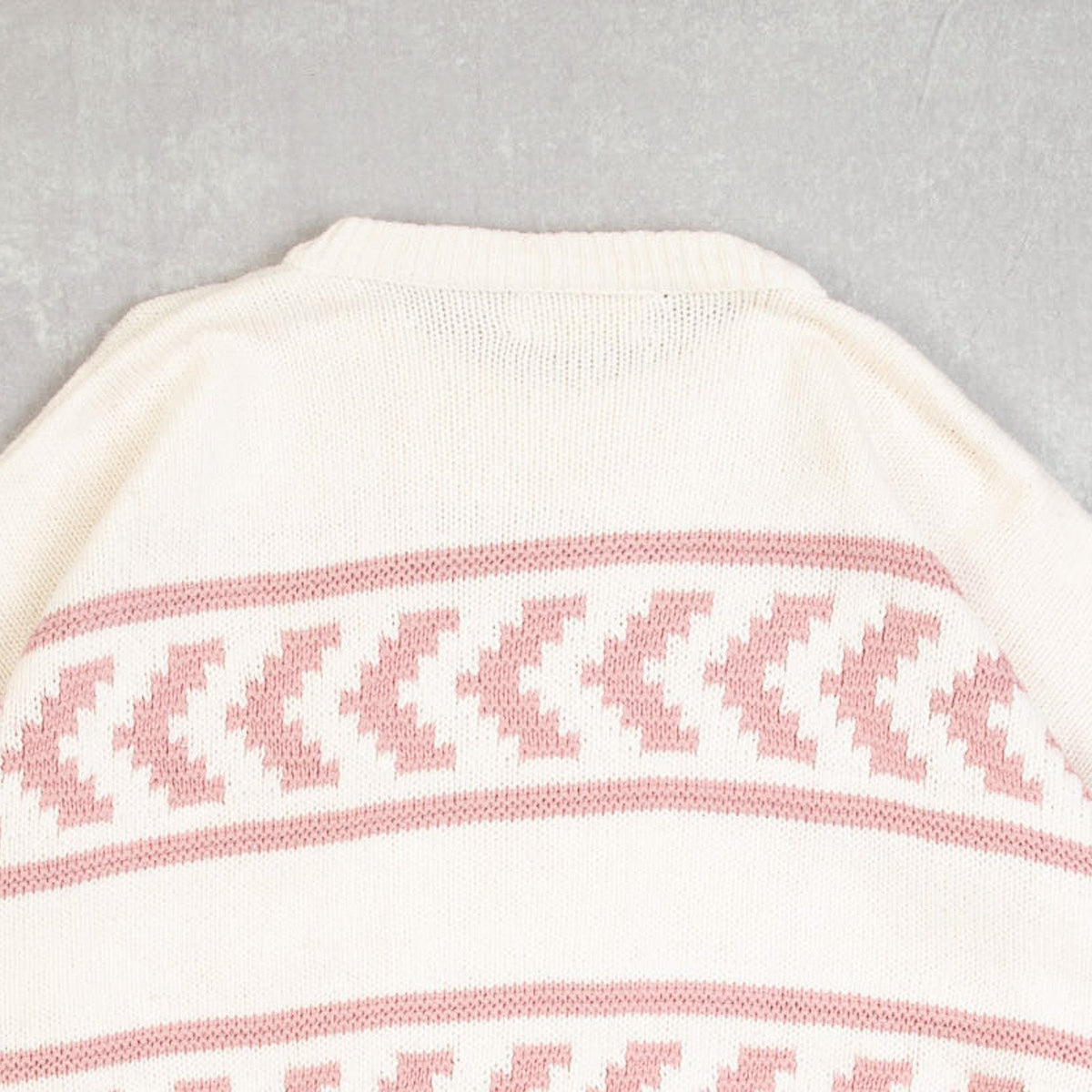 MEN'S VINTAGE 1990S STRUCTURED PATTERNED KNITTED JUMPER - LARGE